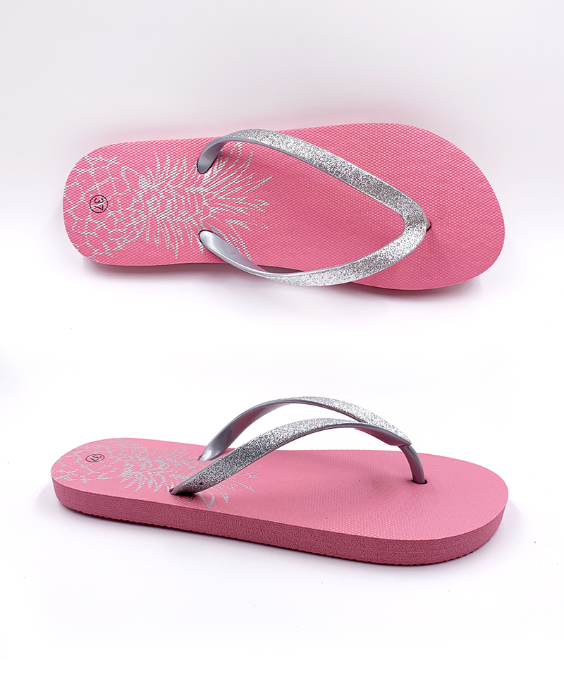 Hot Sales Glitter Strap Beach Flip Flops Blank Slippers Women Solid Sandals Chinese Manufacturer 