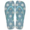 Chrysanthemum flip-flops beach sandals for female students to wear on flat bottom in summer