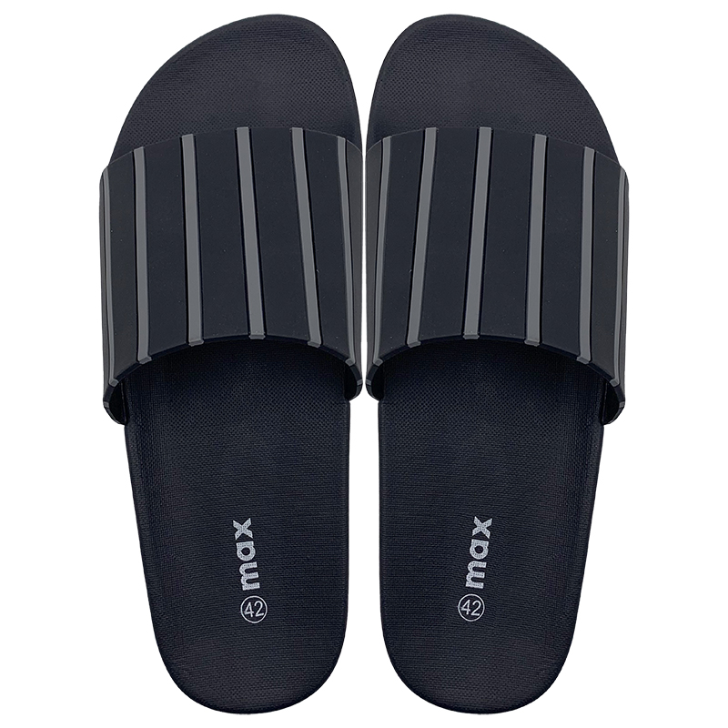 A pair of slippers for men's shoes. Summer fashion and leisure trend. Wear beach shoes