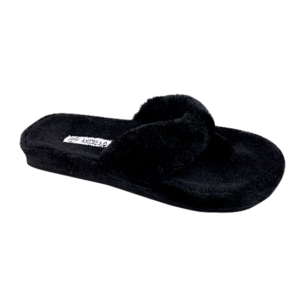 Women Fur Flip Flop with Carved Insole
